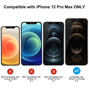 TECHO Privacy Screen Protector Compatible with iPhone 12 Pro Max Anti Spy Tempered Glass Film (Edge to Edge Full Coverage) (Case Friendly) (2 PACK) (6.7 inch)