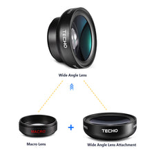 TECHO Universal Professional HD Camera Lens Kit for iPhone XS MAX / XS / X / XR / 8 / 7 / 6s Plus / 6s / 5s, Samsung Cellphone (0.45x Super Wide Angle Lens, 12.5x Super Macro Lens)