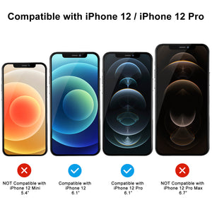 TECHO Privacy Screen Protector Compatible with iPhone 12 / iPhone 12 Pro (Edge to Edge Full Coverage) Anti Spy Tempered Glass Film (Case Friendly) (2 PACK) (6.1 inch)