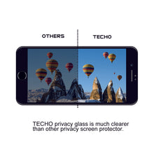 TECHO Privacy Screen Protector for iPhone 8 7 6s 6, Anti Spy 9H Tempered Glass, Edge to Edge Full Cover Screen Protector [Anti-Fingerprint] [Bubble Free] [Full Coverage] (Black)