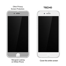 TECHO Privacy Screen Protector for iPhone 8 Plus 7 Plus, [Full Coverage] [Case Friendly] [Super Clear] Anti-Spy 9H Hardness Tempered Glass Screen Protectors (White)