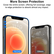 TECHO Privacy Screen Protector Compatible with iPhone 12 Mini Anti Spy Tempered Glass Film (Edge to Edge Full Coverage) (Case Friendly) (2 PACK) (5.4 inch)