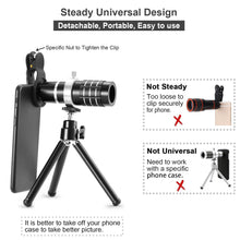 TECHO Universal 12X Zoom Telephoto Lens, Professional HD Super Wide Angle Lens, Macro Lens for iPhone Samsung Google & Most Smartphones