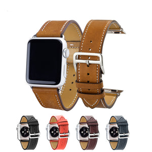 TECHO Genuine Leather Band Strap for Apple Watch Series 4 3 2 1