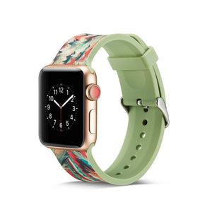 TECHO Colorful Soft Silicone Band for Apple Watch Series 4 3 2 1