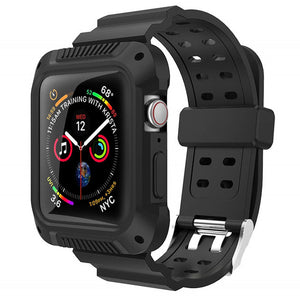 TECHO Silicone Sport Band with Case for Apple Watch Series 4 3 2 1